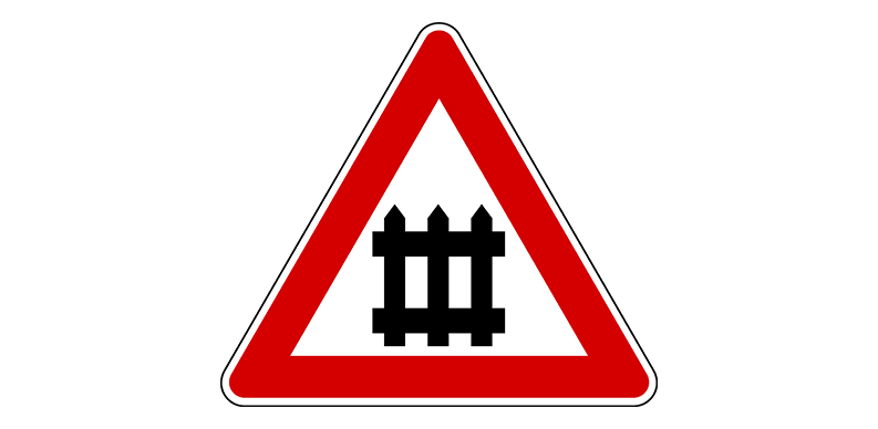 Kontrollü Hemzemin Geçit Trafik İşareti - Ehliyet Sınav Soruları