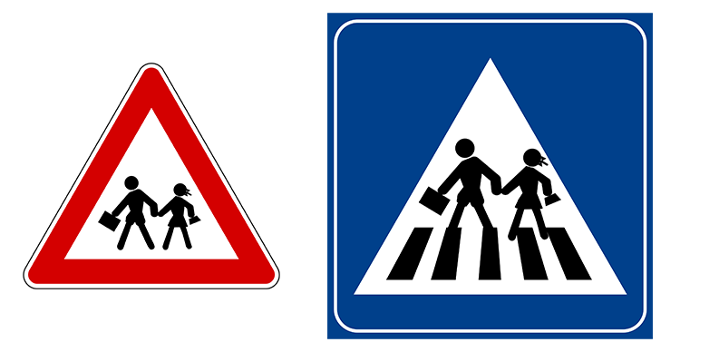 Okul Geçidi İşareti Trafik İşareti - Ehliyet Sınav Soruları