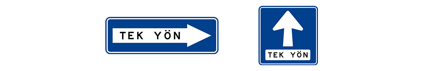 Tek Yön İşaret Levhası Trafik İşareti - Ehliyet Sınav Soruları