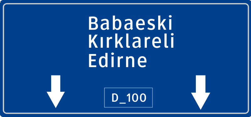 Kaplama Üstü Yön Levhası Trafik İşareti - Ehliyet Sınav Soruları