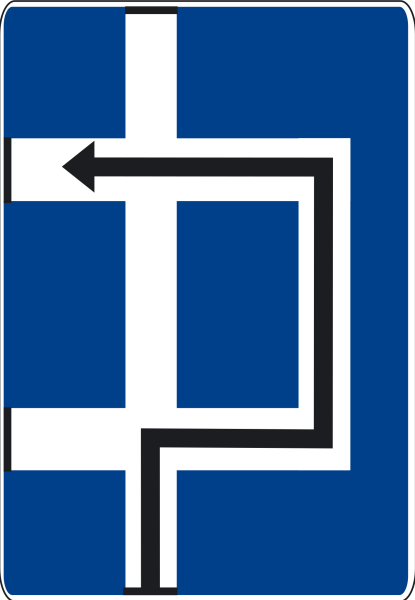 İleriki Kavşakta Sola Dönüş Yasağını Gösteren İşaret Levhası Trafik İşareti - Ehliyet Sınav Soruları