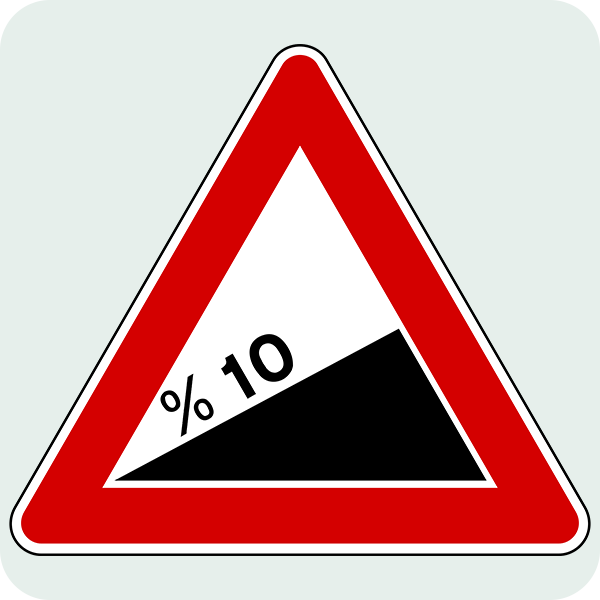 Tehlikeli Eğim (Çıkış) Trafik İşareti - Ehliyet Sınav Soruları