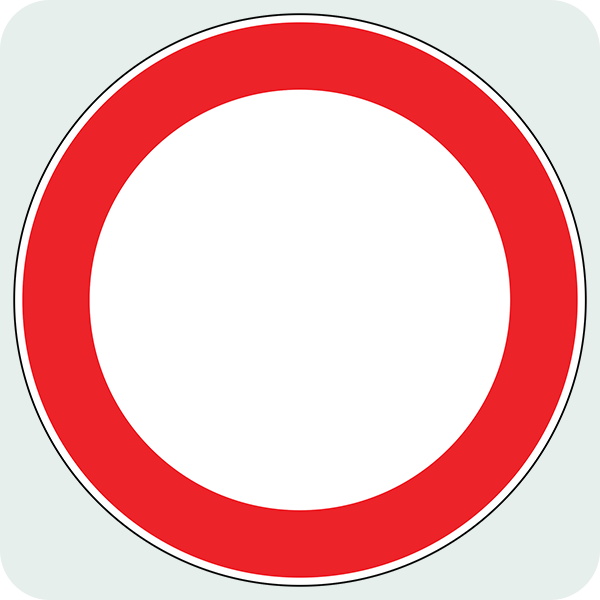 Taşıt Trafiğine Kapalı Yol Trafik İşareti - Ehliyet Sınav Soruları