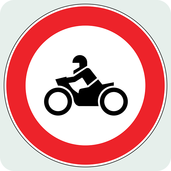 Motosiklet Giremez Trafik İşareti - Ehliyet Sınav Soruları