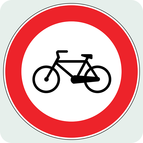 Bisiklet Giremez Trafik İşareti - Ehliyet Sınav Soruları