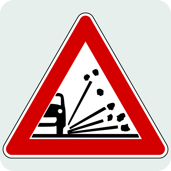 Gevşek Malzemeli Zemin Trafik İşareti - Ehliyet Sınav Soruları