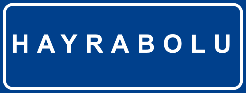 Meskun Mahal Levhası (İlçe Merkezi) Trafik İşareti - Ehliyet Sınav Soruları