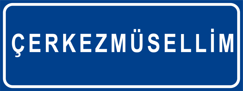 Meskun Mahal Levhası (Mahalle-Köy-Belde Merkezi) Trafik İşareti - Ehliyet Sınav Soruları