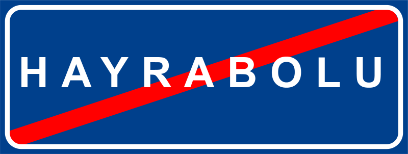 Meskun Mahal Sonu Levhası (İlçe Merkezi) Trafik İşareti - Ehliyet Sınav Soruları