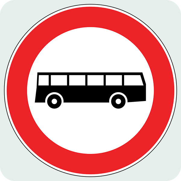 Otobüs Giremez Trafik İşareti - Ehliyet Sınav Soruları