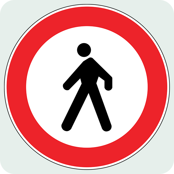 Yaya Giremez Trafik İşareti - Ehliyet Sınav Soruları