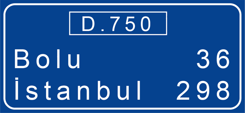 Meskun Mahal ve Kavşak Çıkışı Mesafe Levhası Trafik İşareti - Ehliyet Sınav Soruları