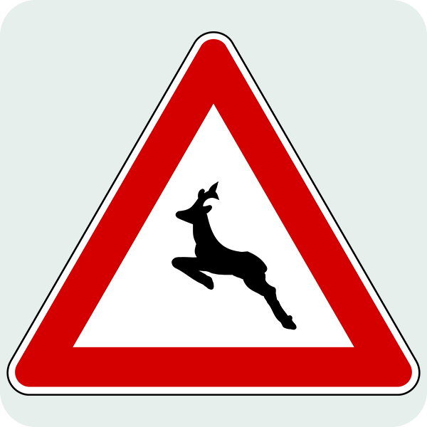 Vahşi Hayvanlar Geçebilir Trafik İşareti - Ehliyet Sınav Soruları