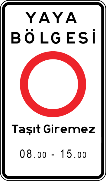 Yaya Bölgesi Trafik İşareti - Ehliyet Sınav Soruları