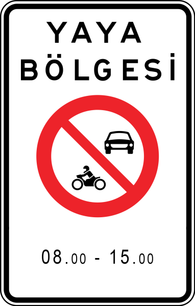 Yaya Bölgesi Trafik İşareti - Ehliyet Sınav Soruları