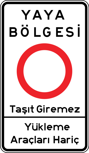 Yaya Bölgesi Trafik İşareti - Ehliyet Sınav Soruları