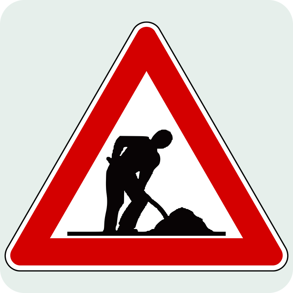 Yolda Çalışma Trafik İşareti - Ehliyet Sınav Soruları