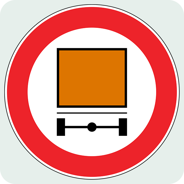 Tehlikeli Madde Taşıyan Taşıt Giremez Trafik İşareti - Ehliyet Sınav Soruları