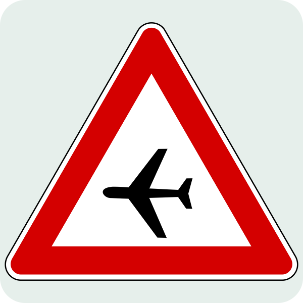 Havalimanı (Alçak Uçuş) Trafik İşareti - Ehliyet Sınav Soruları