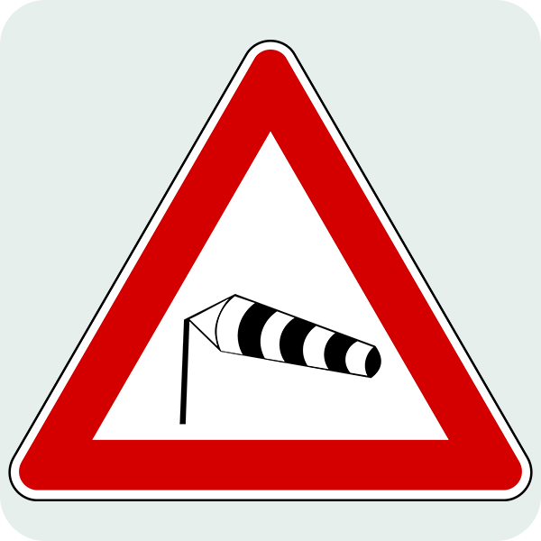 Yandan Rüzgar Trafik İşareti - Ehliyet Sınav Soruları