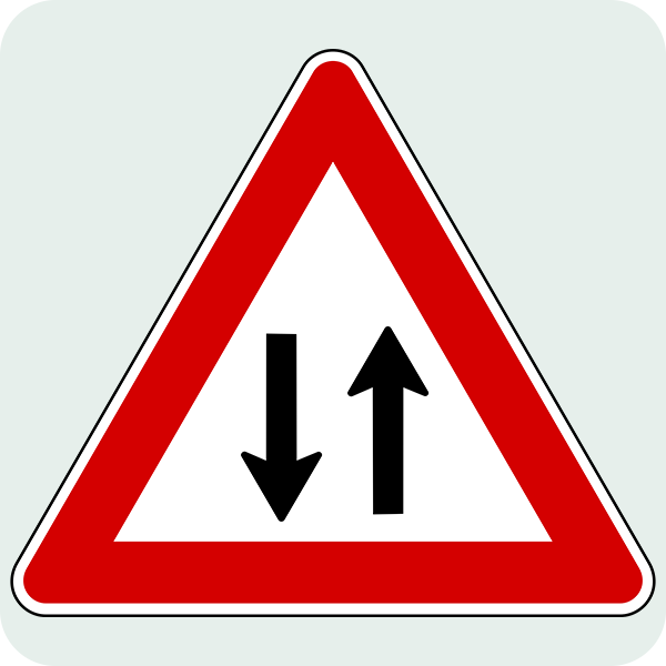 İki Yönlü Trafik Trafik İşareti - Ehliyet Sınav Soruları