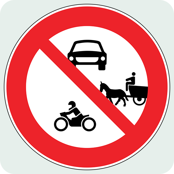 Taşıt Giremez Trafik İşareti - Ehliyet Sınav Soruları