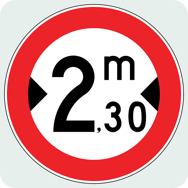 Genişliği ... Metreden Fazla Olan Taşıt Giremez Trafik İşareti - Ehliyet Sınav Soruları