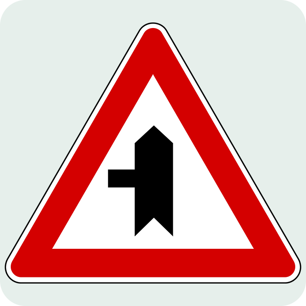 Ana Yol-Tali Yol Kavşağı Trafik İşareti - Ehliyet Sınav Soruları