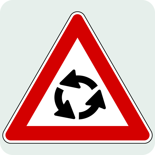 Dönel Kavşak Trafik İşareti - Ehliyet Sınav Soruları