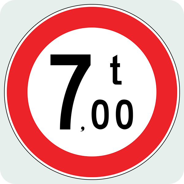 Yüklü Ağırlığı ... Tondan Fazla Olan Taşıt Giremez Trafik İşareti - Ehliyet Sınav Soruları