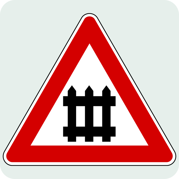 Kontrollü Demiryolu Geçidi Trafik İşareti - Ehliyet Sınav Soruları