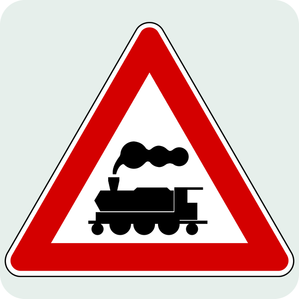 Kontrolsüz Demiryolu Geçidi Trafik İşareti - Ehliyet Sınav Soruları