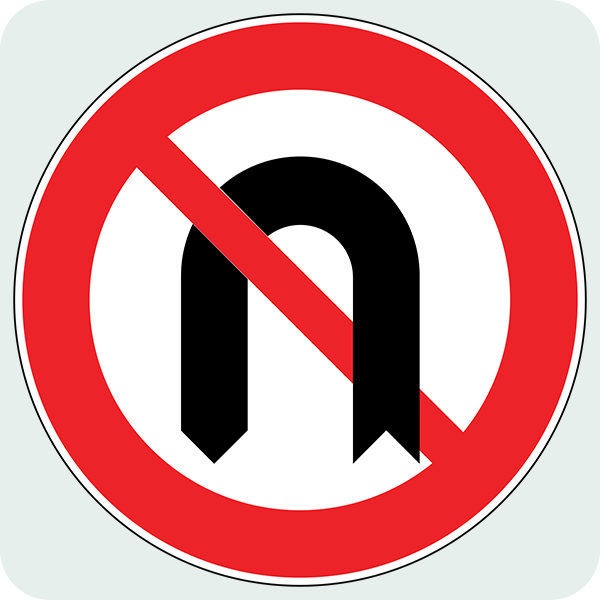 U Dönüşü Yapılamaz Trafik İşareti - Ehliyet Sınav Soruları