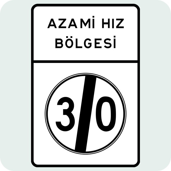 Azami Hız Bölgesi Sonu Trafik İşareti - Ehliyet Sınav Soruları