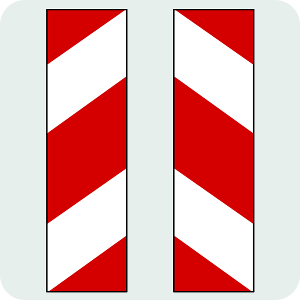 Onarım Yaklaşım Levhası (Sağ-Sol) Trafik İşareti - Ehliyet Sınav Soruları