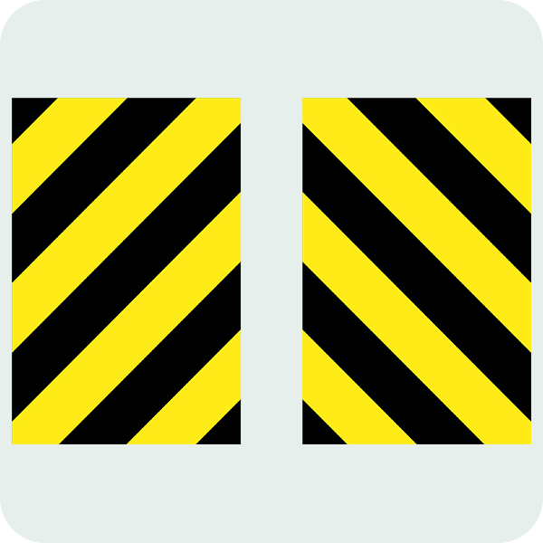 Refüj Başı Ek Levhası (Sağ- Sol) Trafik İşareti - Ehliyet Sınav Soruları