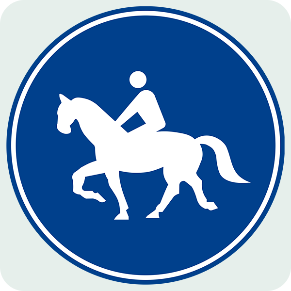 Mecburi Atlı Yolu Trafik İşareti - Ehliyet Sınav Soruları