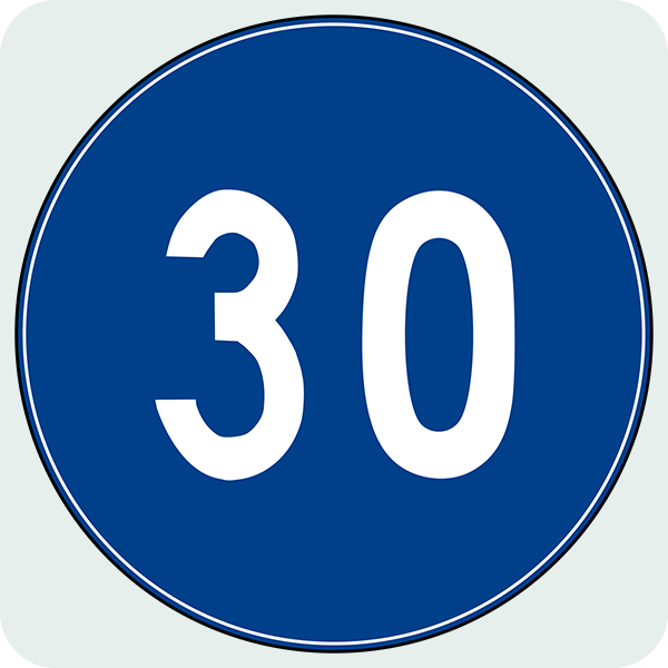 Mecburi Asgari Hız Trafik İşareti - Ehliyet Sınav Soruları