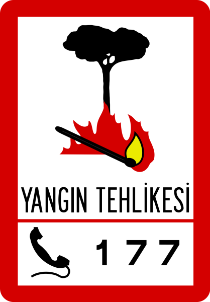 Yangın Tehlikesi Trafik İşareti - Ehliyet Sınav Soruları