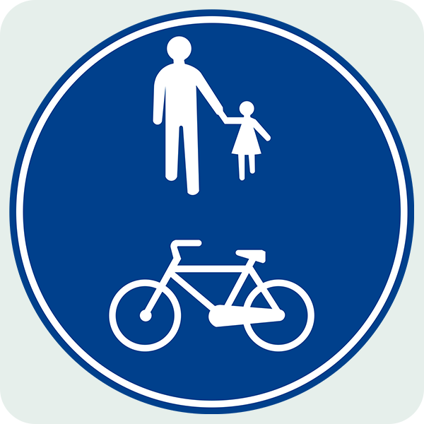 Yayalar Ve Bisikletliler Tarafından Kullanılabilen Yol Trafik İşareti - Ehliyet Sınav Soruları