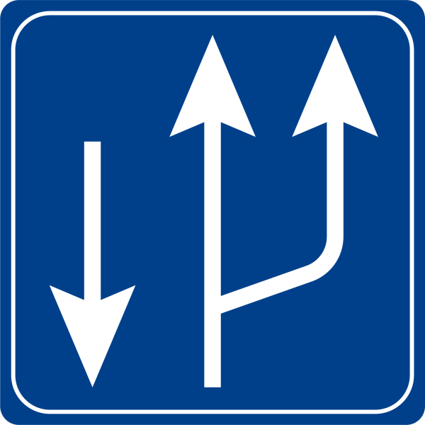 Şerit Düzenleme Levhaları Trafik İşareti - Ehliyet Sınav Soruları