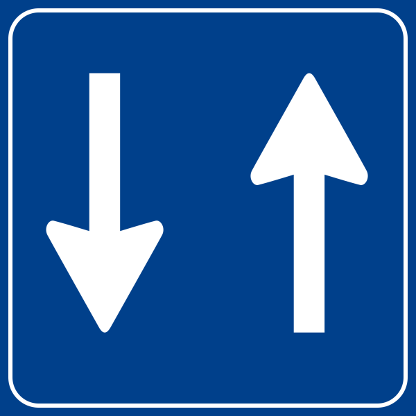 İki Yönlü Yol Trafik İşareti - Ehliyet Sınav Soruları