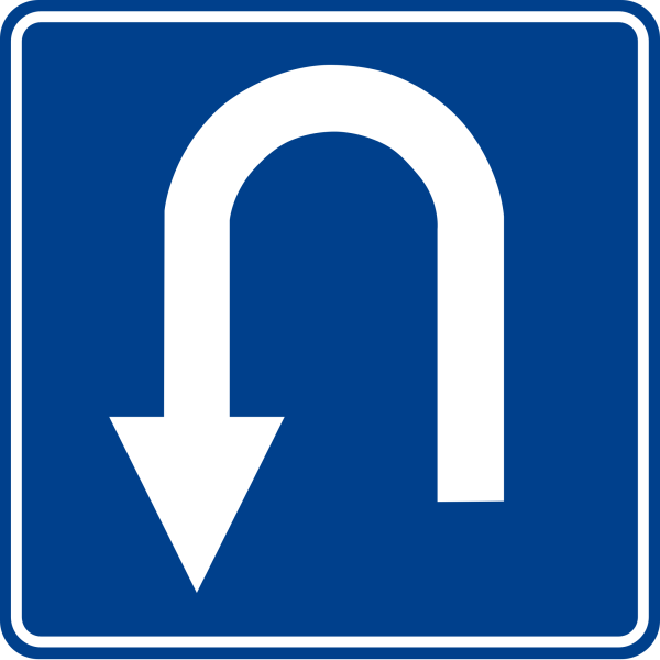 U Dönüşü Levhası Trafik İşareti - Ehliyet Sınav Soruları