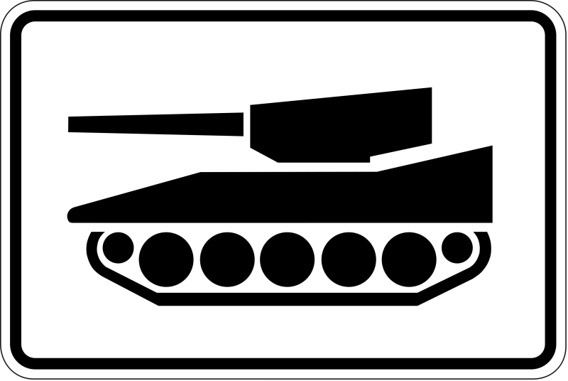 Askeri Araç Çıkabilir Paneli Trafik İşareti - Ehliyet Sınav Soruları