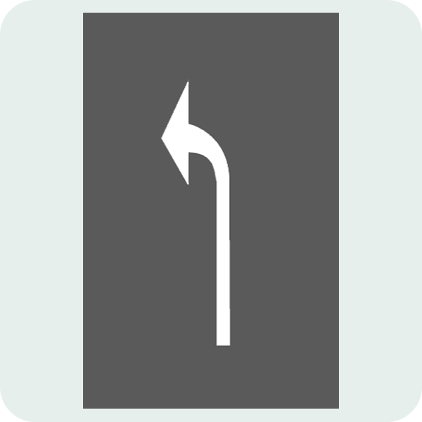 Sola Dönüş Şeridi Trafik İşareti - Ehliyet Sınav Soruları