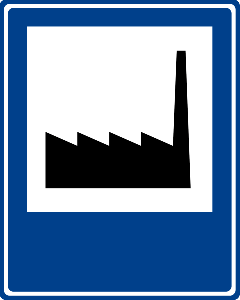 Sanayi Bölgesi (O.S.B.) Trafik İşareti - Ehliyet Sınav Soruları